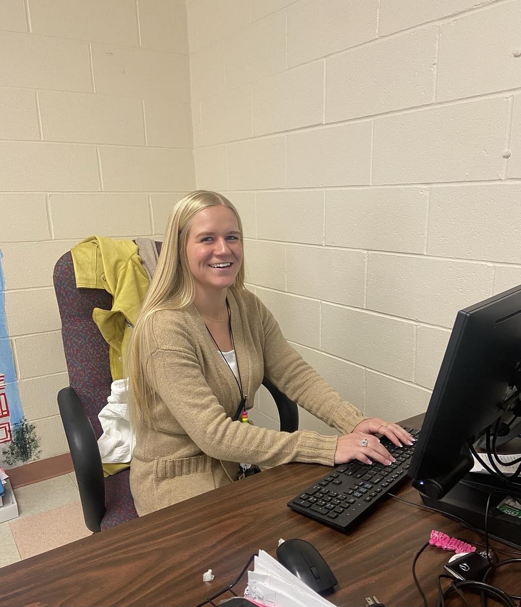 Ms. McFadzen prepares for another day helping students.