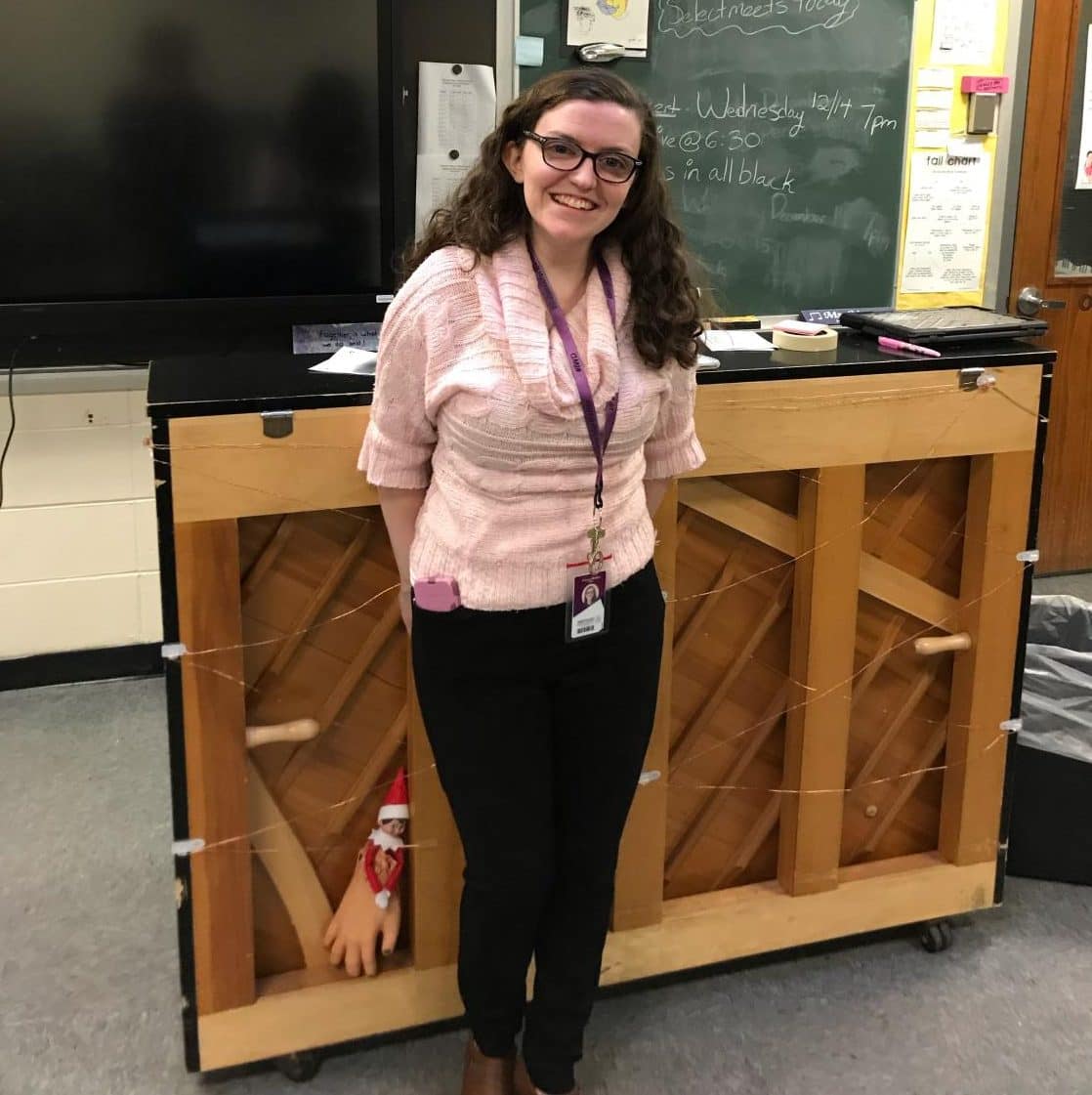 Ms. Moulton enjoying her time teaching at Hampton Bays High School.