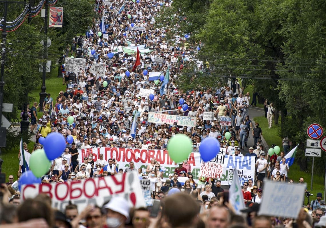 Protests erupted in Moscow over the imprisonment of Sergei Furgal.
