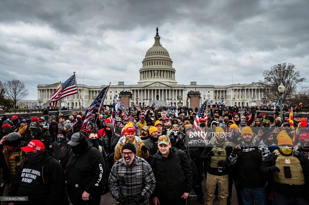 Trump's supporters gathered outside The Capitol on Jan. 6.