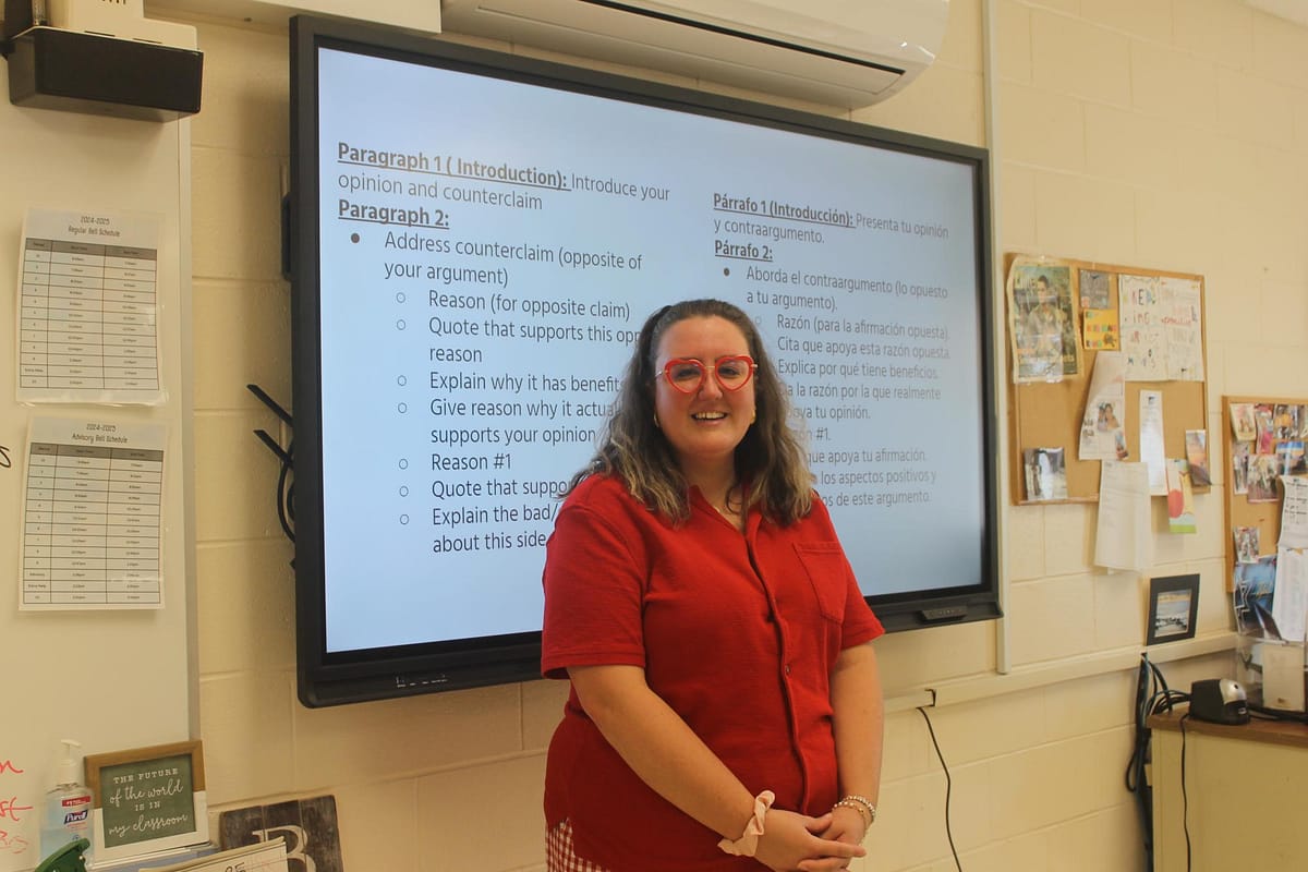Ms. Boyle always has a smile for her students.