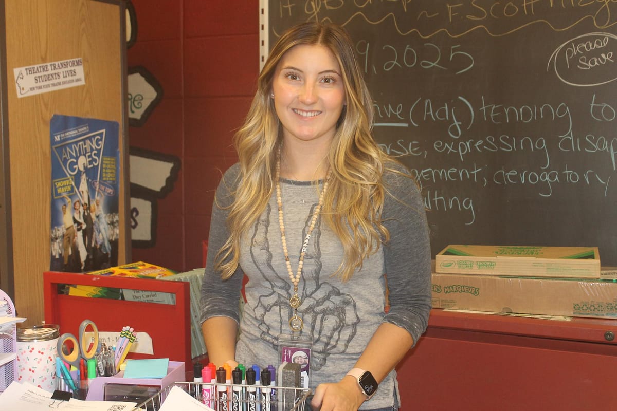 Ms. Buck can always be found around the school with a smile on her face.