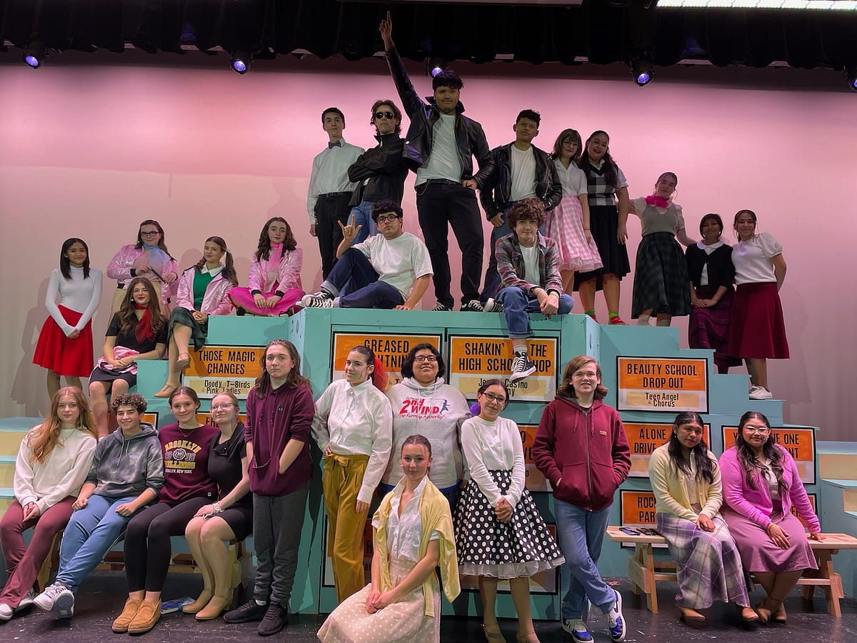 The cast of Hampton Bays High School's 2024 production of "Grease."
Image by Marie Perez