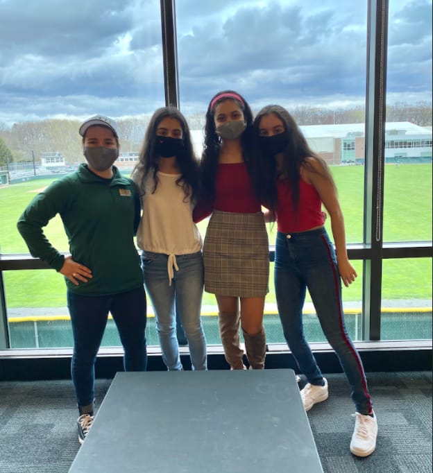 Tara, Sofia, and Teresa Lauther experienced in-person college tours. 